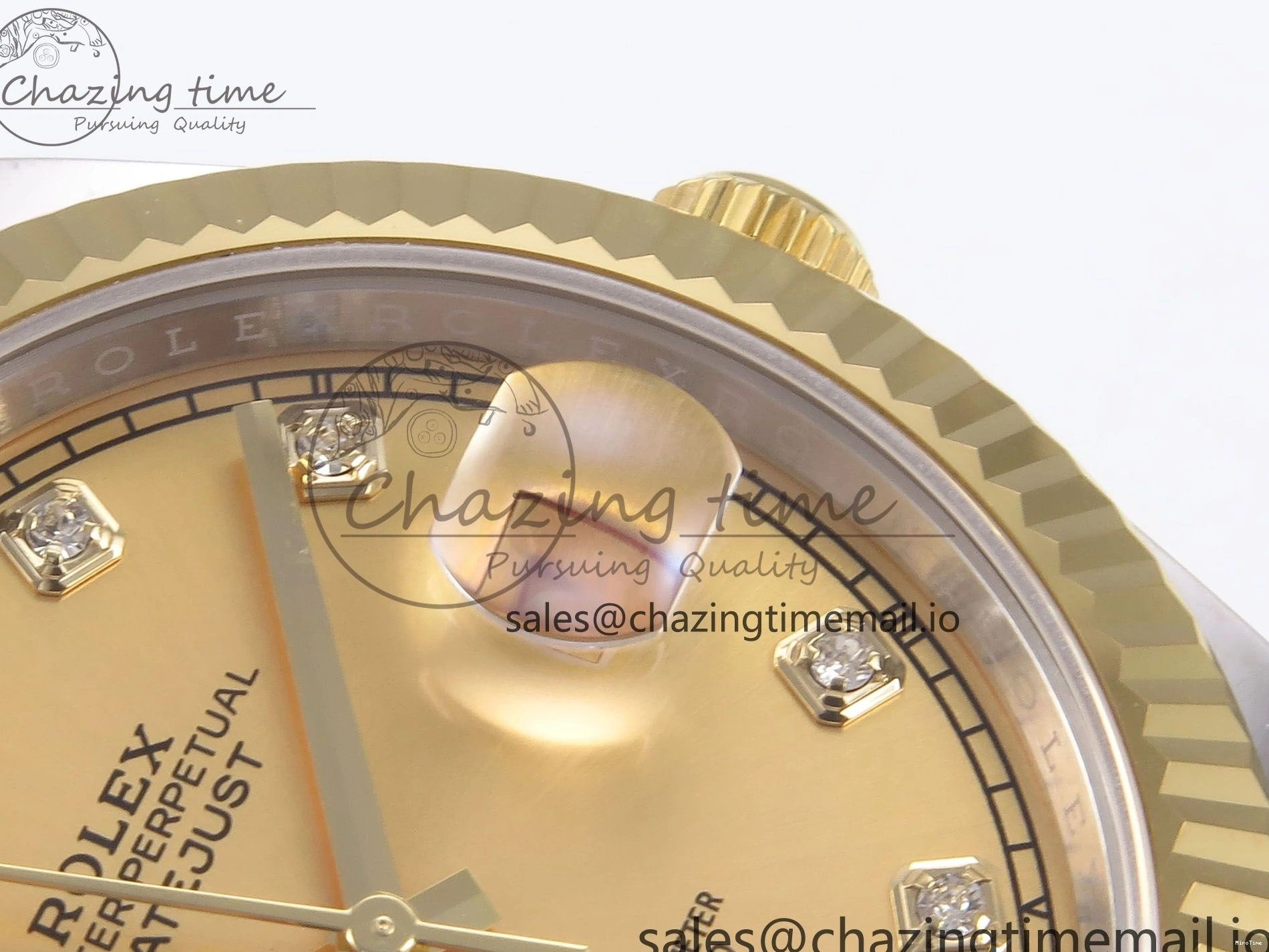 MiroTime 0514 DateJust 41 126333 EWEF Best Edition YG Diamonds Dial on SS YG Oyster Bracelet A Minimalist 973